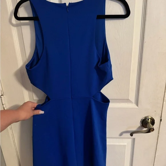 Express Women's Blue Cutout Dress - Picture 2 of 3